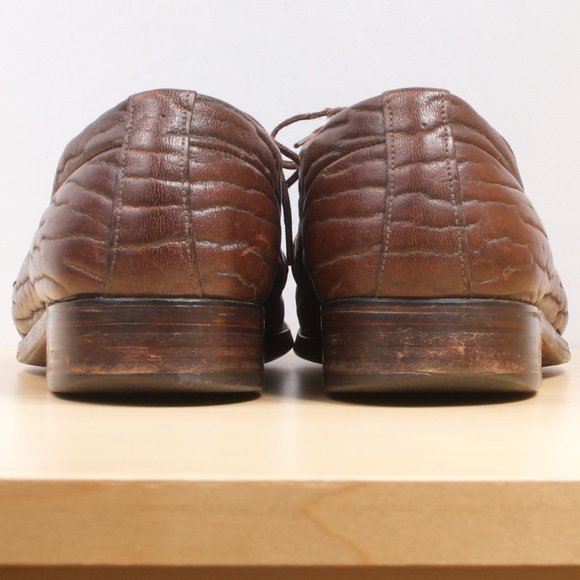 [SOLD] VTG Dack's Plain Toe Blucher Men's Shoe 7 D Brown Sealskin 🇨🇦 Round Toe - Picture 4 of 7